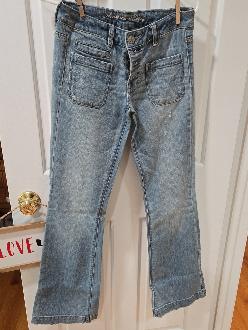 American Eagle Outfitters Light Blue Vintage Flare Jeans, Size 4